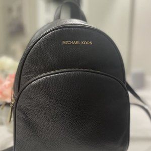 Authentic Black Michael Kors Medium Size Backpack Purse